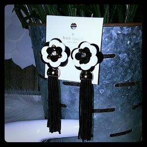 Kate spade rosy posies tassel earrings